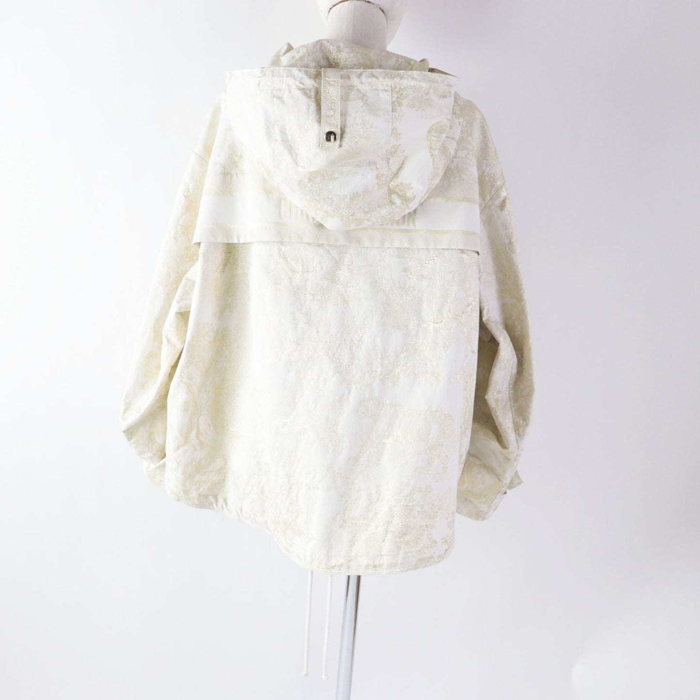 Christian Dior Nylon jacket 217C31A2985 Main: 79% polyester, 13% nylon, 8% nylon light beige gold Toile de Jouy Windbreaker Women S