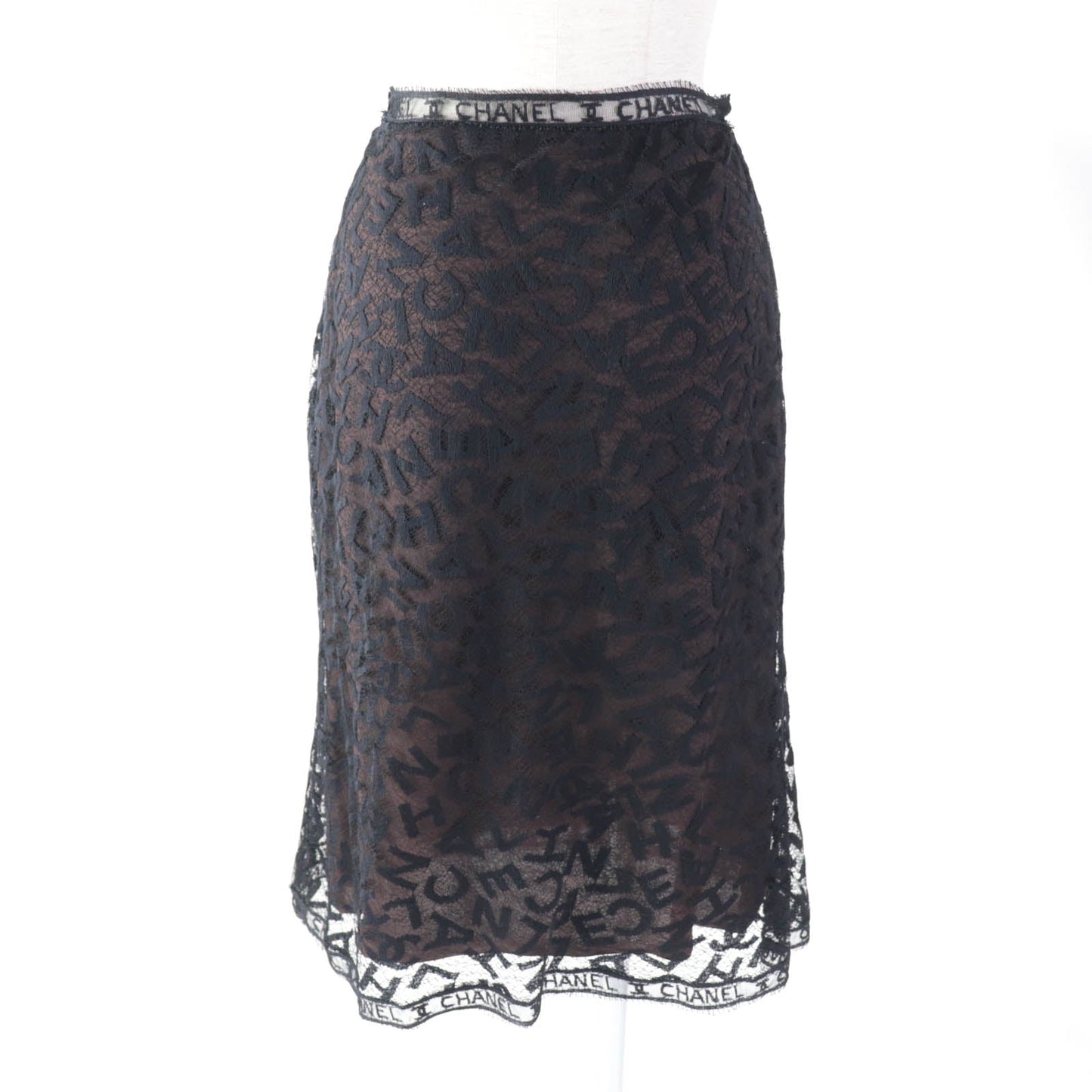 CHANEL Tight Skirt 98A P11845 Outer: 72% cotton, Outer: 28% nylon, Lining: 77% acetate, Lining: 23% polyester black Women 38