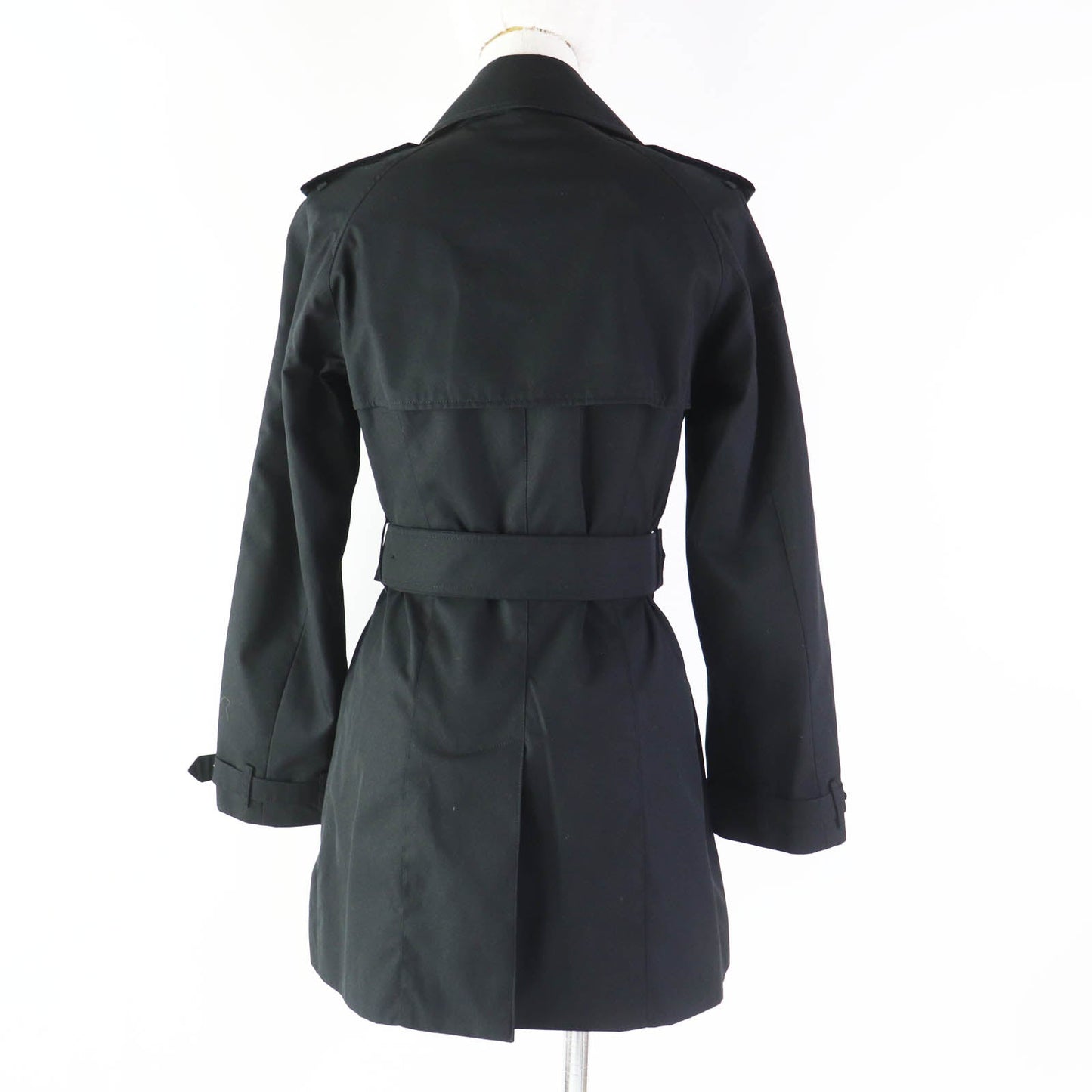 Burberry Prorsum trench coat Outer: 65% polyester, Outer: 35% cotton, Lining: 50% cotton, Lining: 50% polyester, Sleeve lining: 100% rayon black Women 34