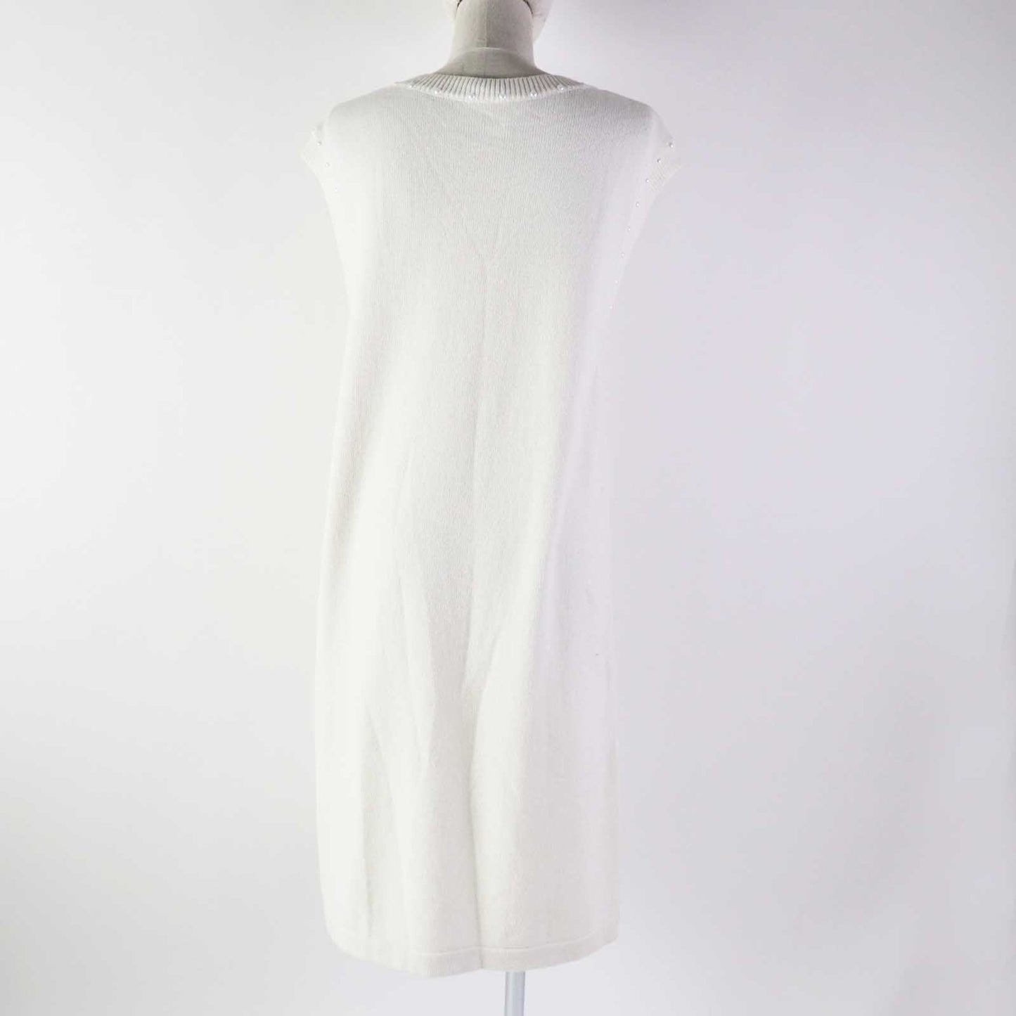CHANEL one piece P53637 Outer material: 53% cotton, Outer material: 47% cashmere white Women 44