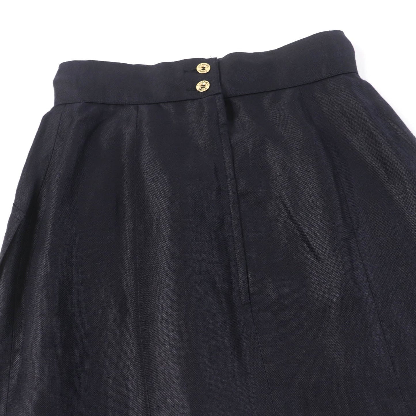 CHANEL Tight Skirt 150466D4 A250078 Main: 100% linen, lining: 100% silk black Women 34