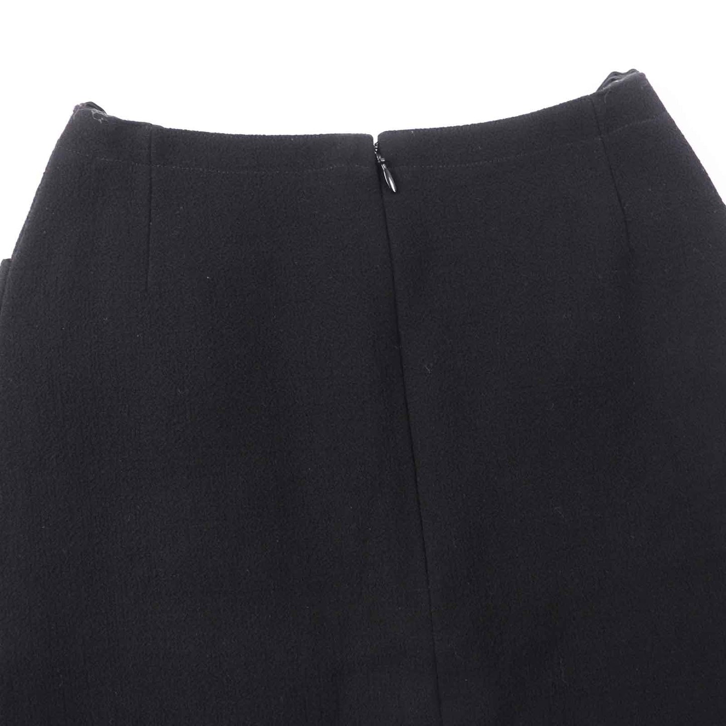 CHANEL skirt 97A P09690 Outer: 100% wool, Lining: 95% silk, Lining: 5% polyurethane black Women 36