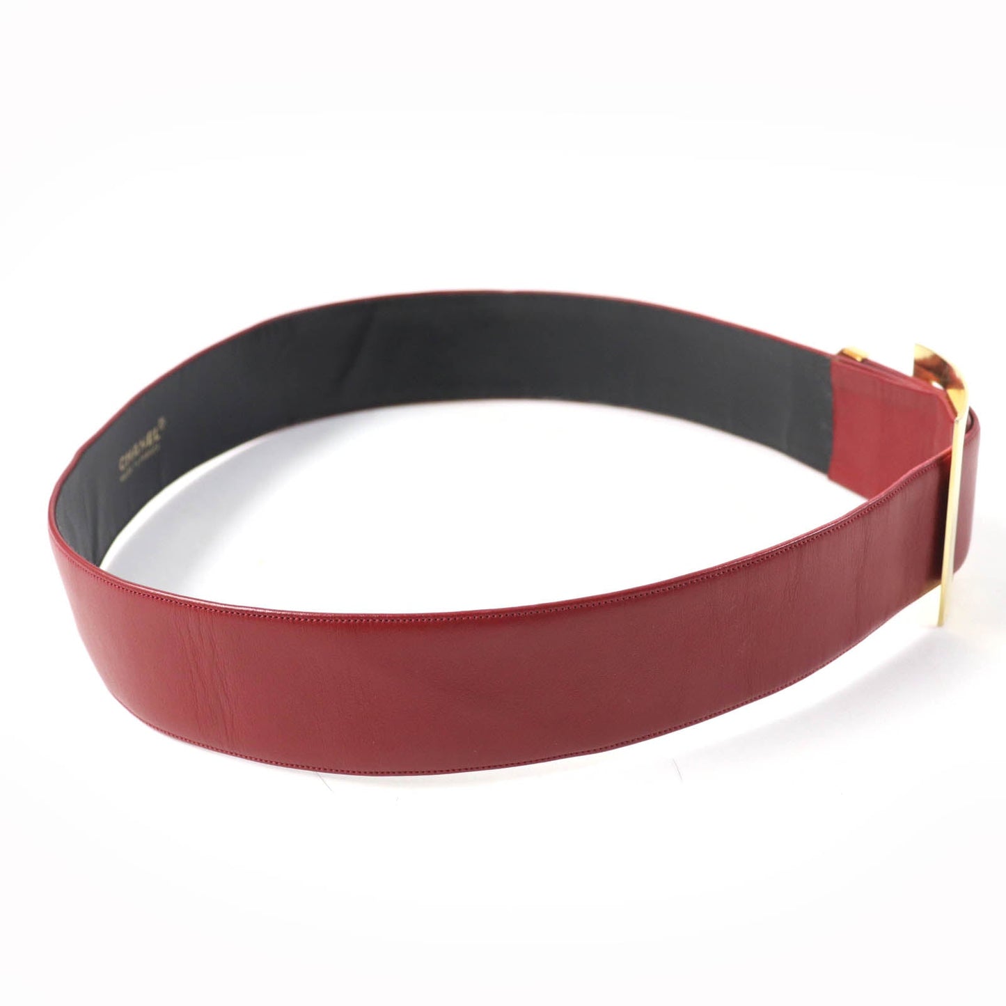 CHANEL belt Main: Leather Red Women