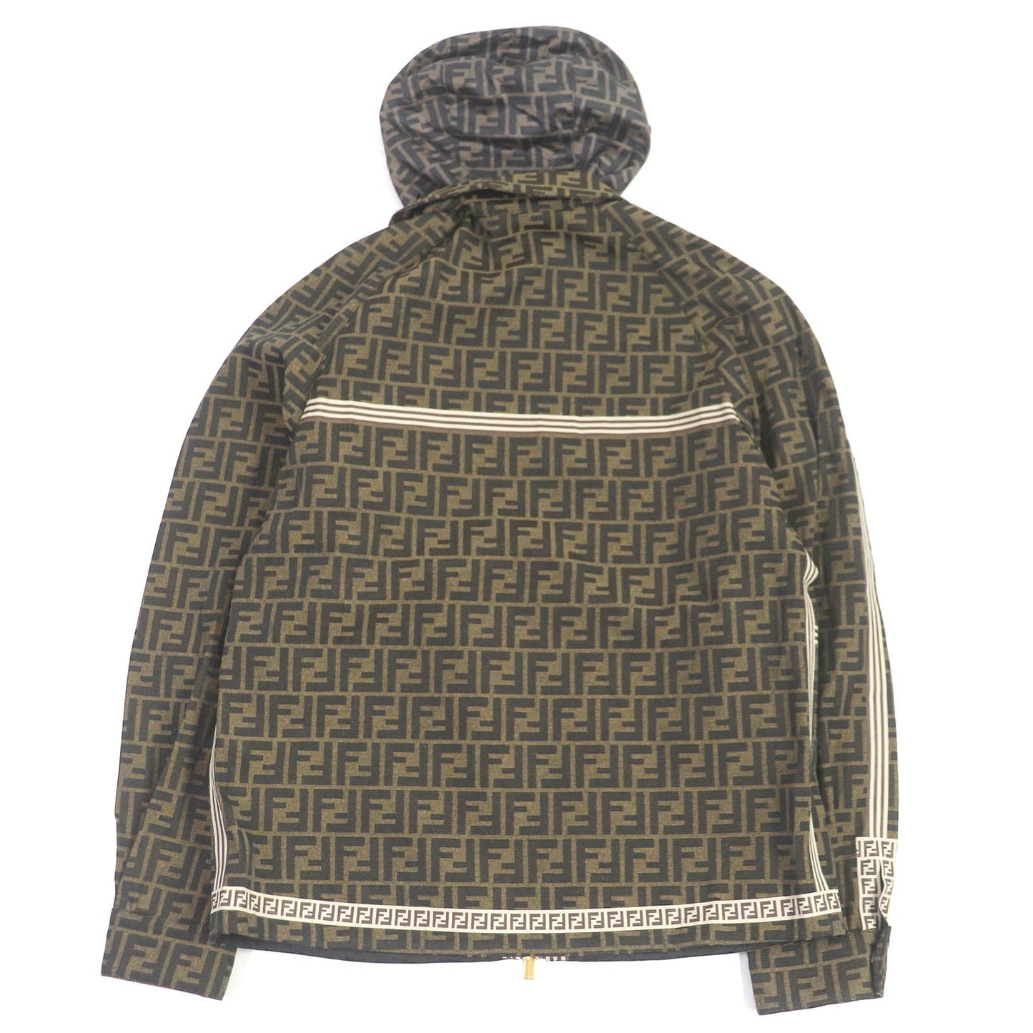 FENDI Mountain Hoodie FW0956 Outer material: 62% polyester, Outer material: 33% cotton, Outer material: 5% acrylic, Lining: 100% polyester, Part: 100% polyurethane Brown mens 44