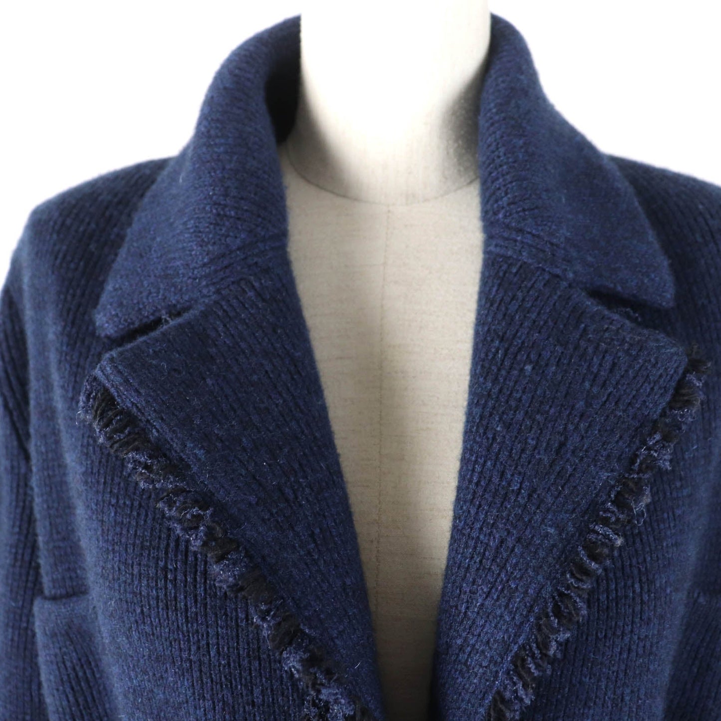 CHANEL coat 17B P57290K07490 Main: 100% cashmere Navy Women 40