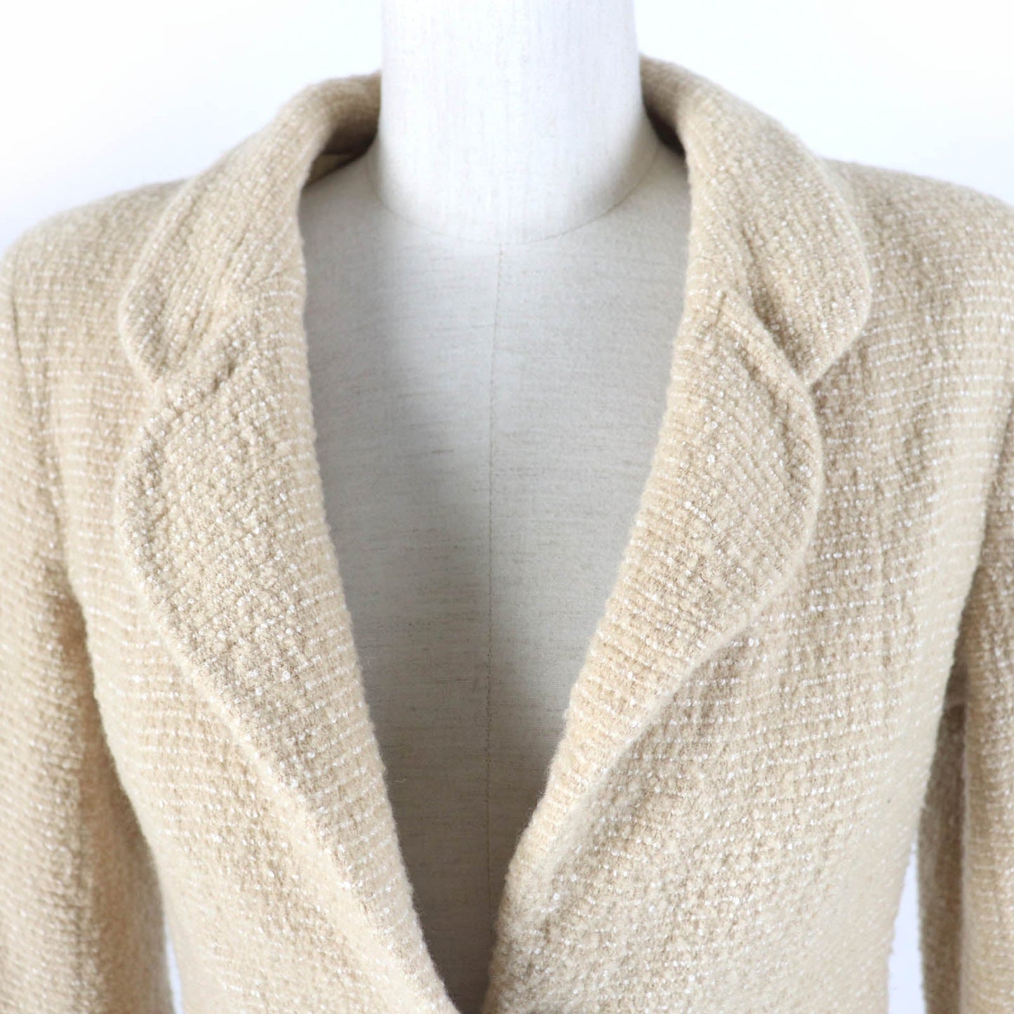 CHANEL Jacket 02C P18870V10901 Main: 75% wool, Main: 20% rayon, Main: 5% nylon, Lining: 95% silk, Lining: 5% elastane (polyurethane) beige Women 42