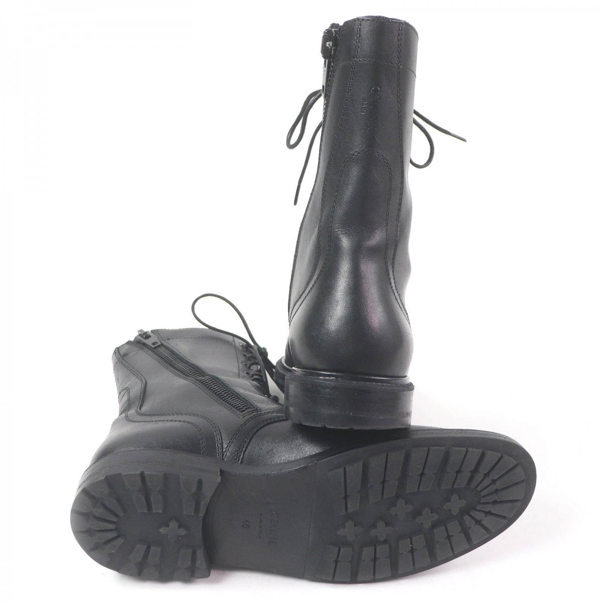 CELINE boots Main: Leather black mens 40