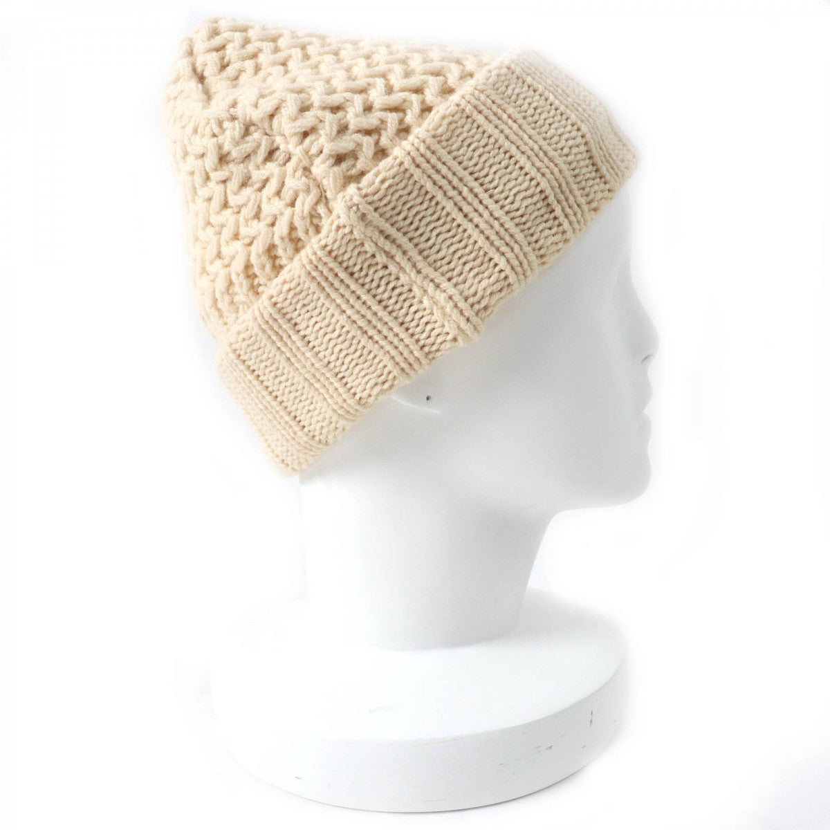CHANEL Knit cap Main: 100% cashmere Ivory SPORTS Women