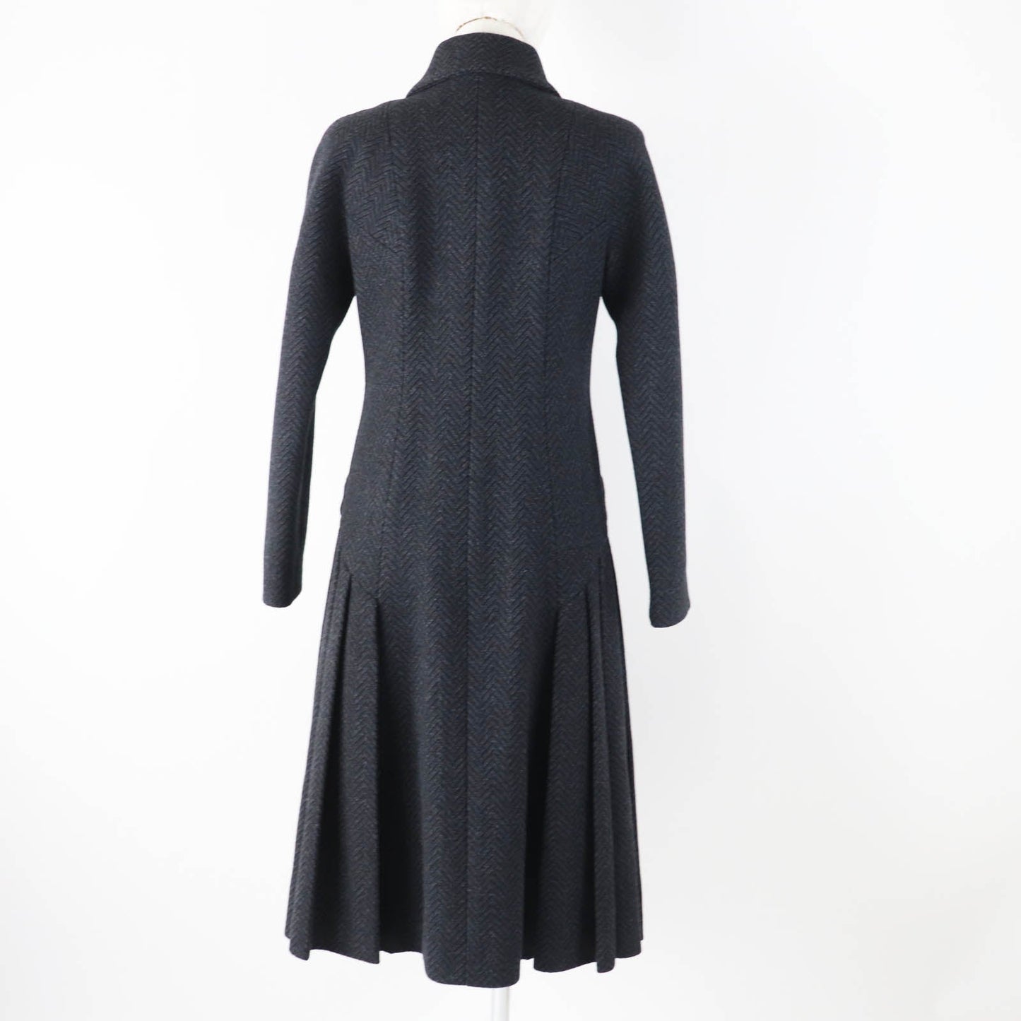 CHANEL coat P59659 Main: 80% wool, Main: 20% cashmere, Lining: 100% silk Gray black Women 34
