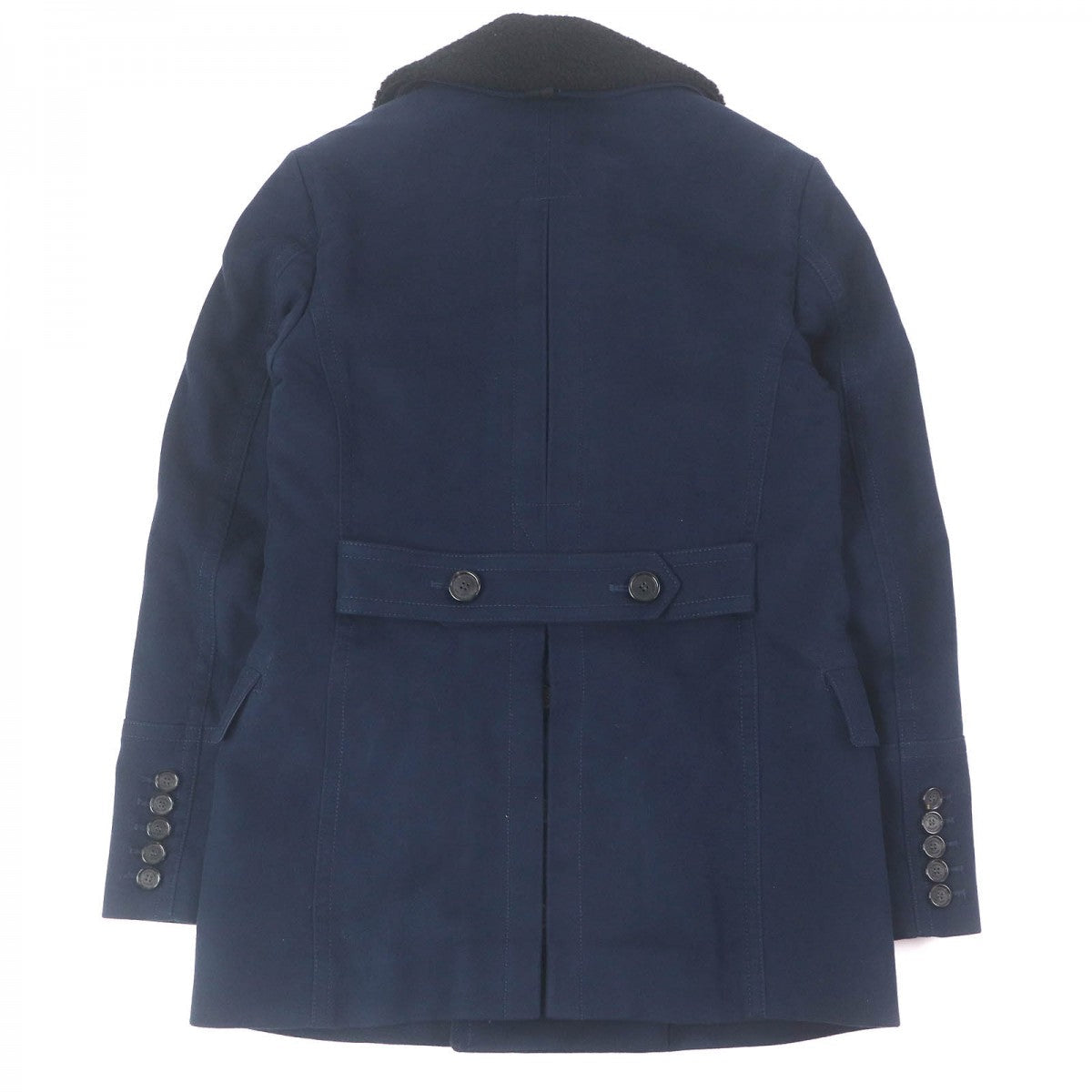 BURBERRY LONDON coat Outer: 61% rayon, Outer: 39% cotton, Lining: 60% cupra, Lining: 40% cotton, Part: 55% acetate Navy mens 44