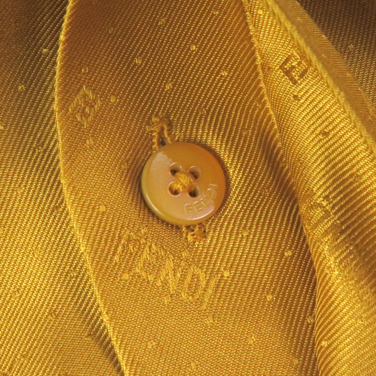 FENDI Long sleeve shirt FS0808 Main: 100% silk yellow mens 38
