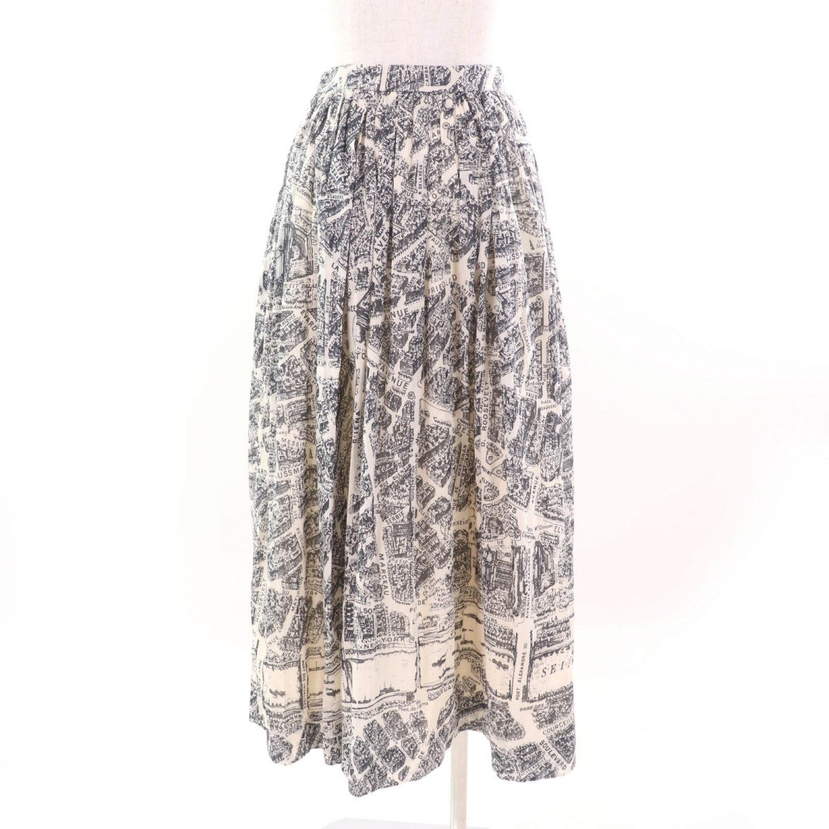 Christian Dior skirt 351J90A3294 cotton White black 38