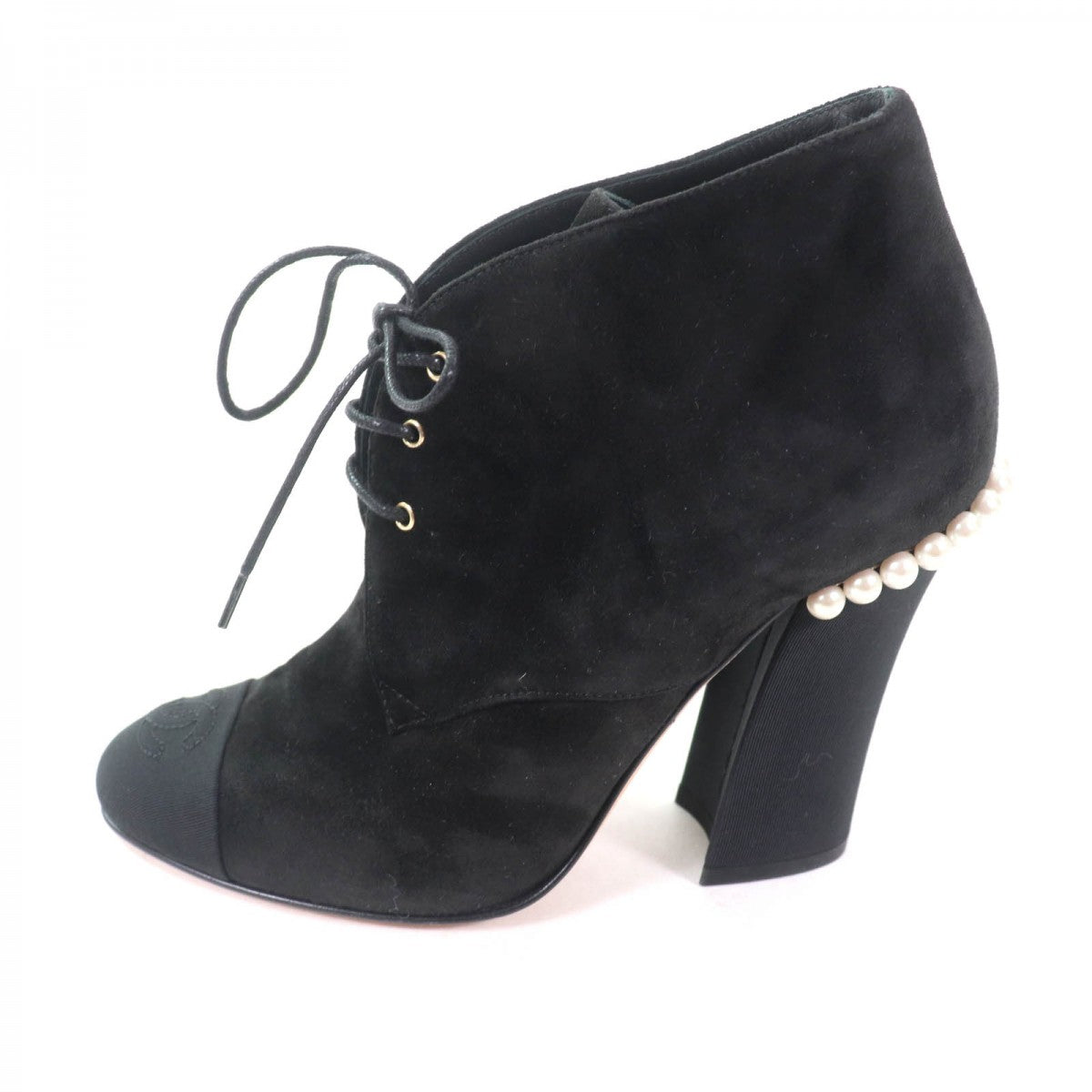 CHANEL Ankle boots G33443 Main: Suede leather black Women 35.5