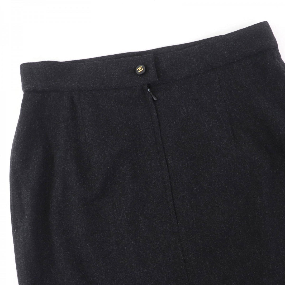 CHANEL Tight Skirt P05858V03532 Main: 100% wool, Lining: 100% silk Dark gray Women 38