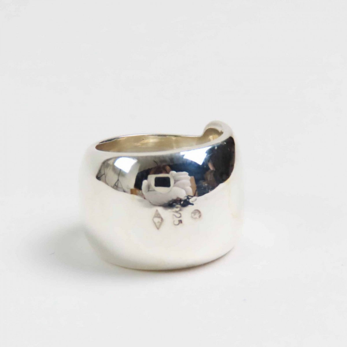 CHANEL Ring Main�FSV925 Silver logo Women