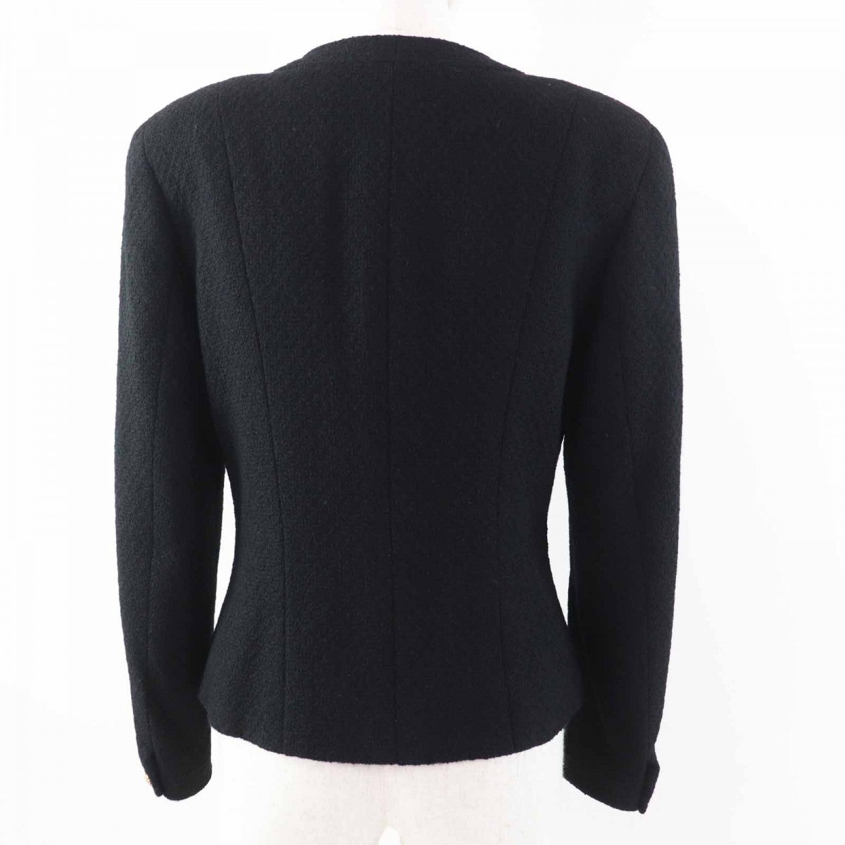 CHANEL Jacket Main: 100% wool, Lining: 100% silk Black gold Women 40