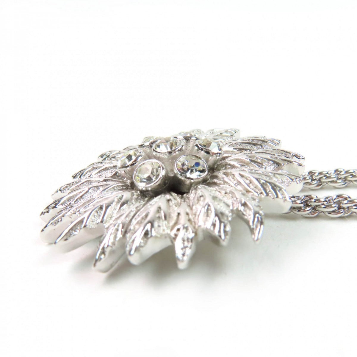 Christian Dior Necklace Metal, Rhinestone Silver