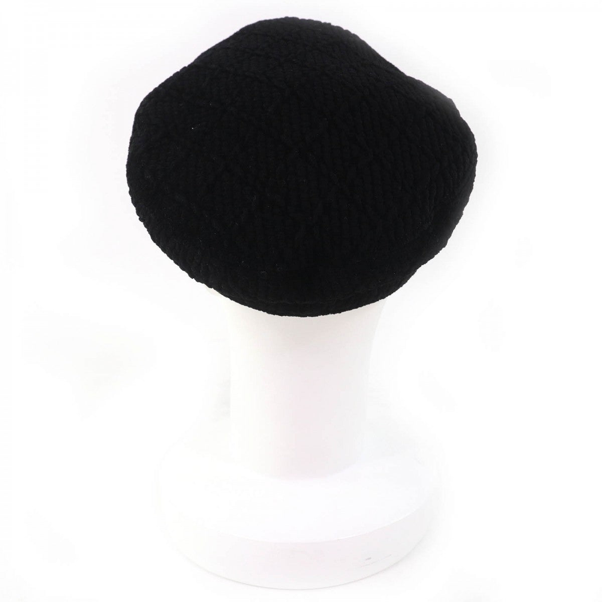 CHANEL Casquette 22K Outer material: 67% rayon, Outer material: 21% nylon, Outer material: 11% silk, Outer material: 1% polyurethane, Lining: 100% cotton black Women M