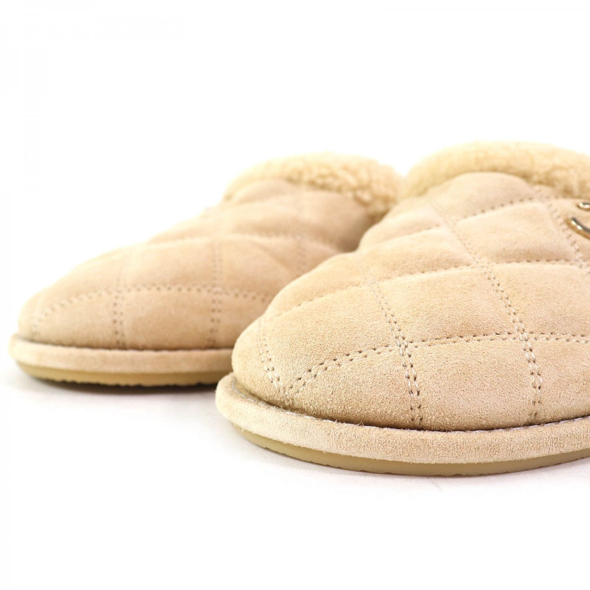 CHANEL Mule G45121 Bore beige Room shoes Matrasse Women 36
