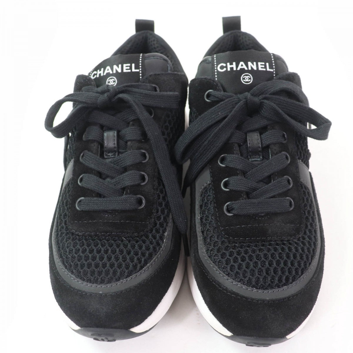 CHANEL Low cut sneakers 22P G38800 Main: Suede leather black Women 36