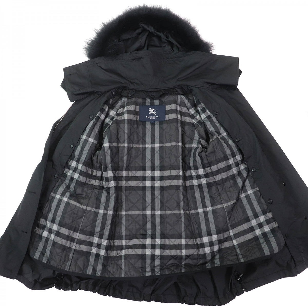 BURBERRY LONDON coat polyester black 38