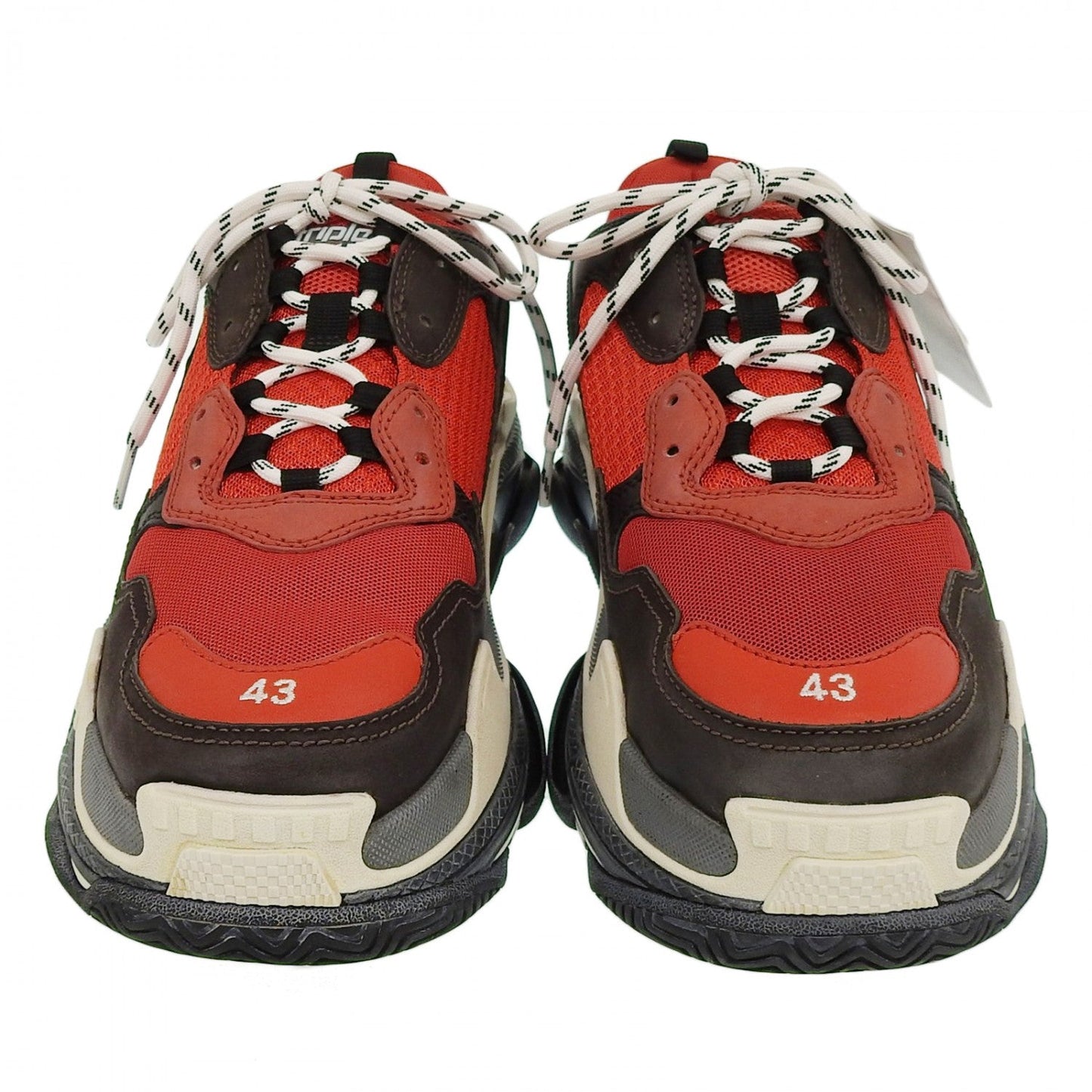 BALENCIAGA sneakers 516440 leather Red TRIPLE-S Triple S 28.5