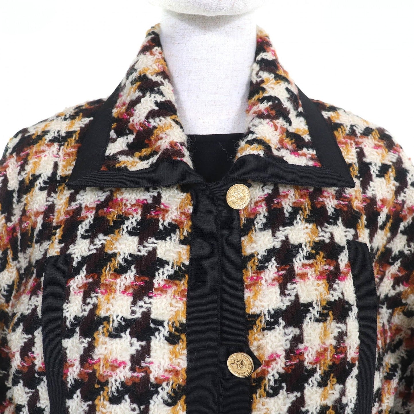 CHANEL setup wool Multicolor black 40