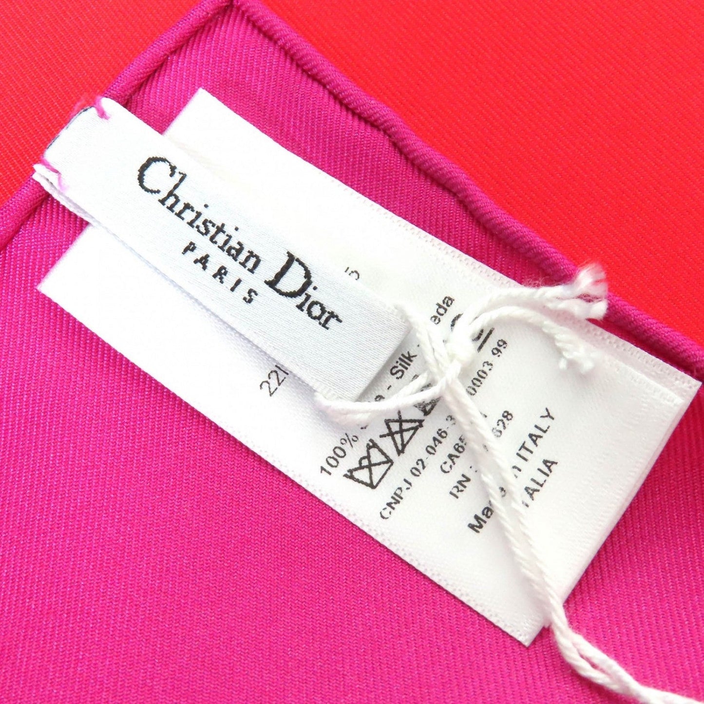 Christian Dior scarf 22FLP070I615 silk red blue pink D-Flower pop D-Flower pop