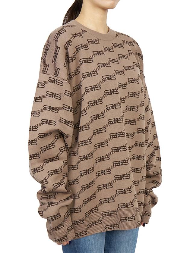 Luxury Balenciaga Trending 2025 BB Monogram Sweatshirt Brown