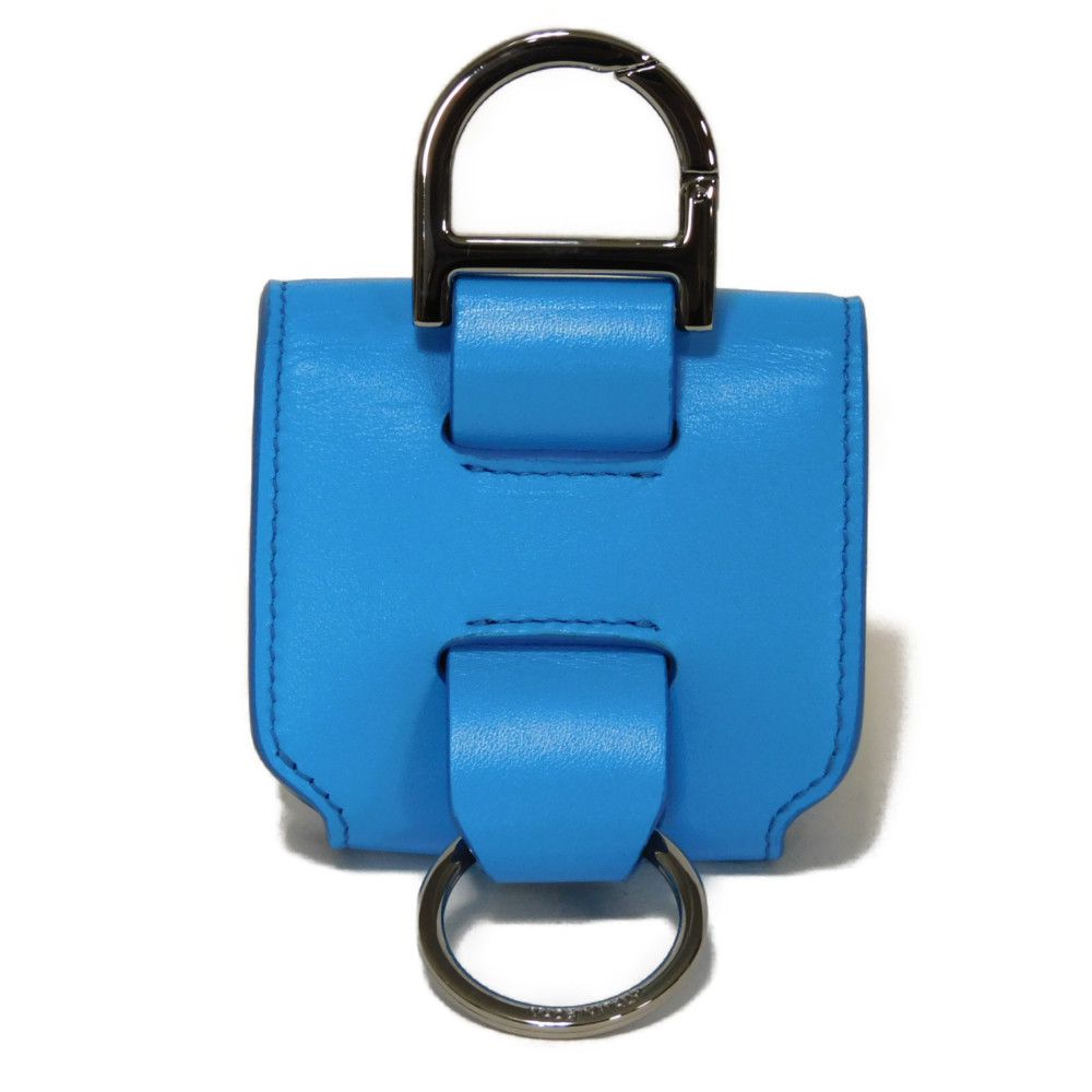 Dior key ring 2ADKH271UCL Smooth Calfskin Leather blue Flap Magnet Smooth Calfskin Neck Strap logo metal airpods pro case Women(Unisex)