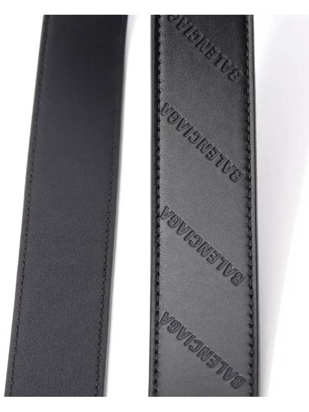 Luxury Balenciaga Trending 2025 BB Logo Leather Belt Black