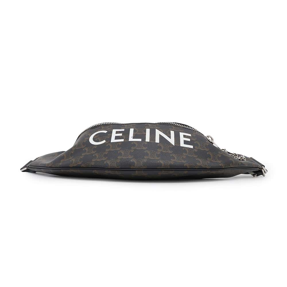 CELINE Triomphe Logo Crossbody Bag Brown195972 PVC Leather