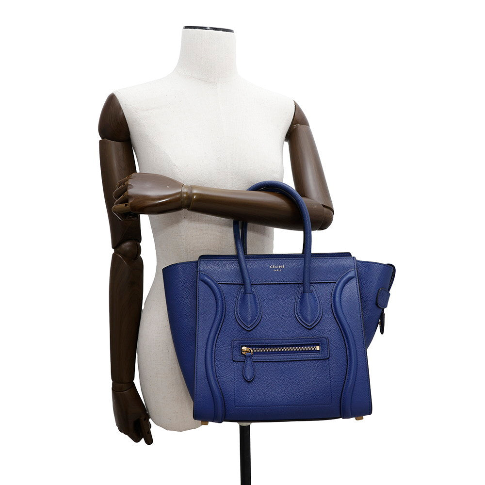 CELINE Luggage shopper Blue189793 Leather Size micro