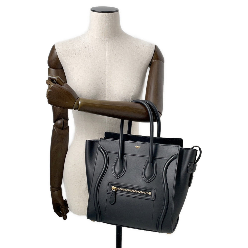 CELINE Luggage shopper Black189793 Leather Size micro