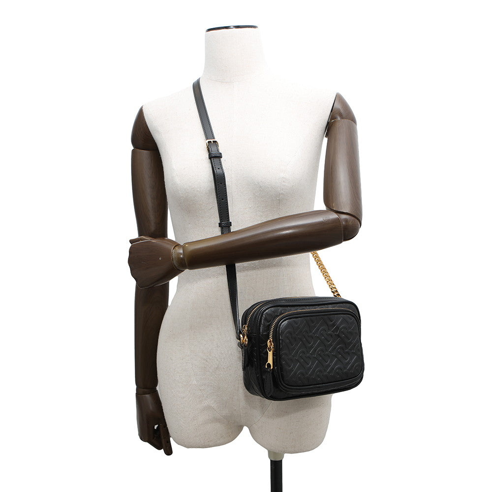 BURBERRY Camera bag Black8015241 Leather Size SM