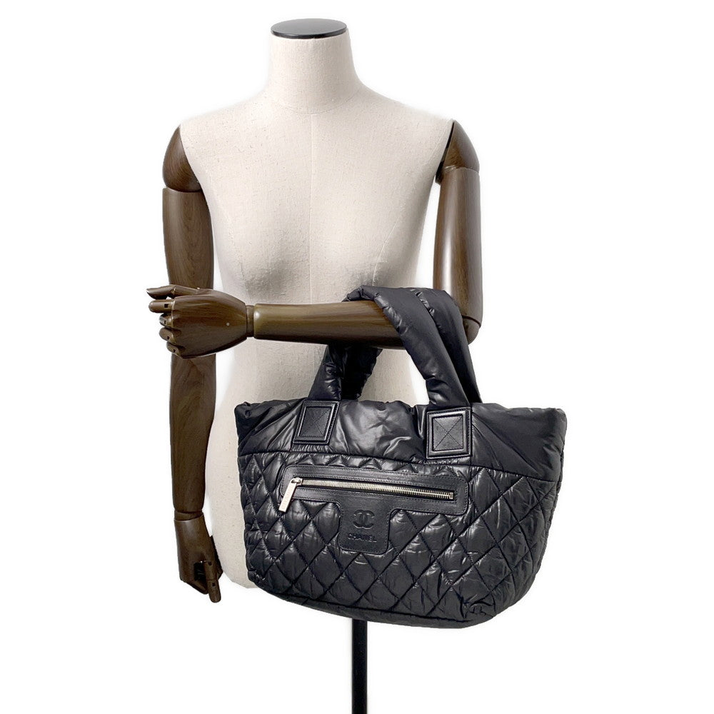 CHANEL Coco Cocoon Tote Bag BlackA48610 Nylon Size PM