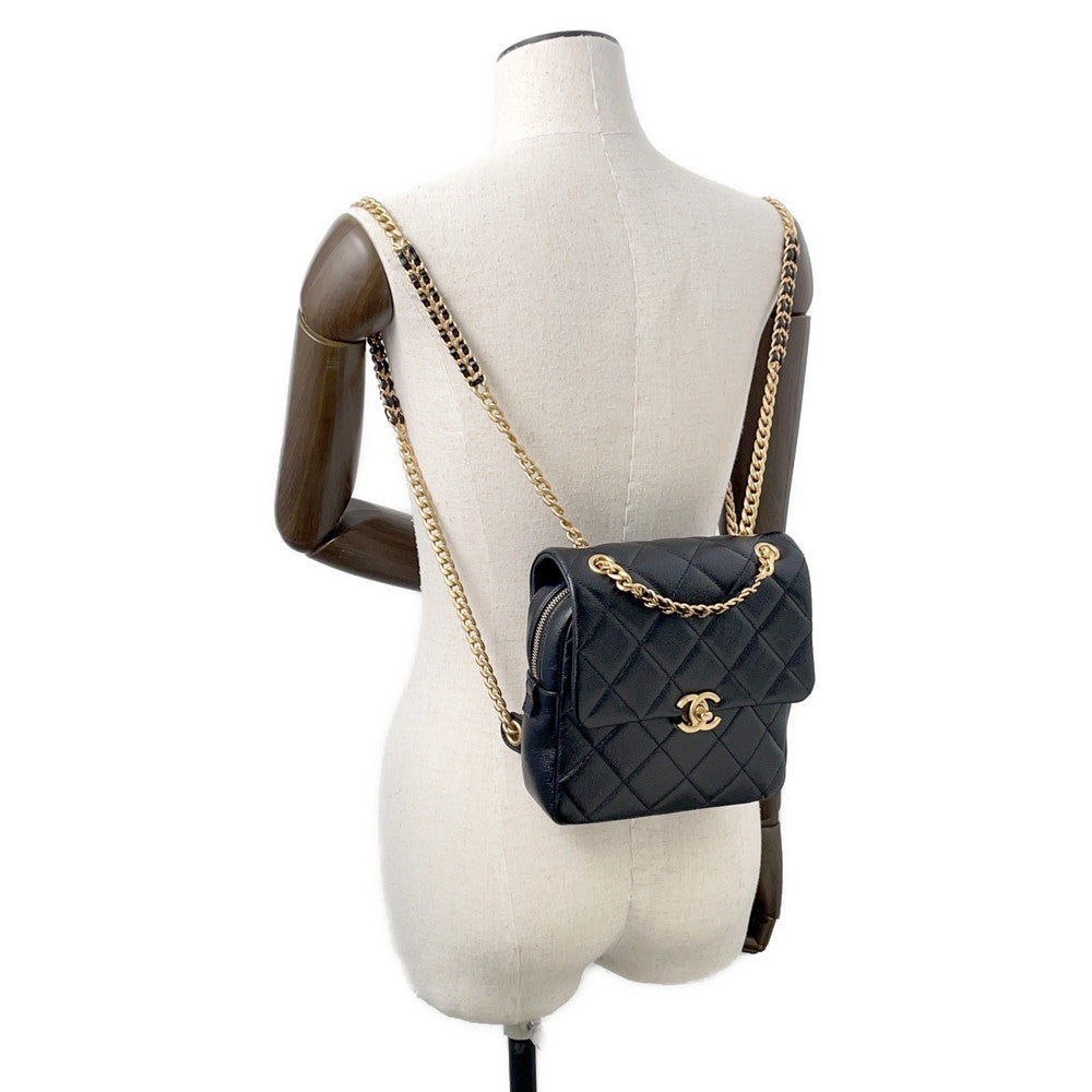 CHANEL Matelasse Chain Backpack BlackAS3108 Caviar Leather
