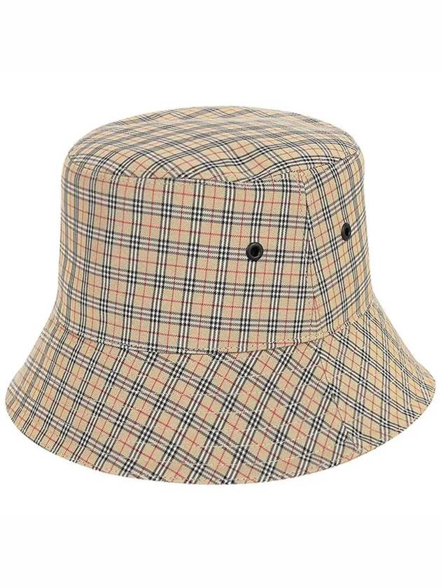 Luxury Burberry Mini Check Bucket Hat Archive Beige