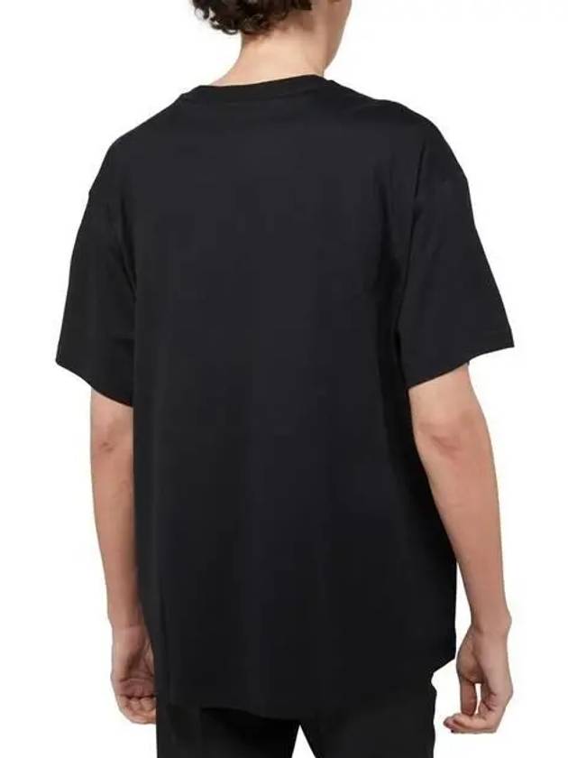 Luxury Burberry Equestrian Night Print Short Sleeve T-Shirt Black