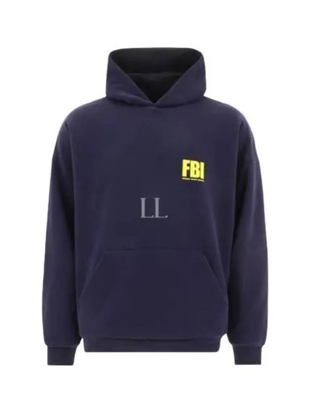 Luxury Balenciaga Trending 2025 FBI Logo Reversible Hoodie Navy