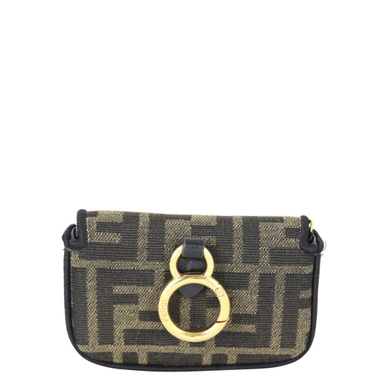 Fendi Nano Baguette Charm Jacquard