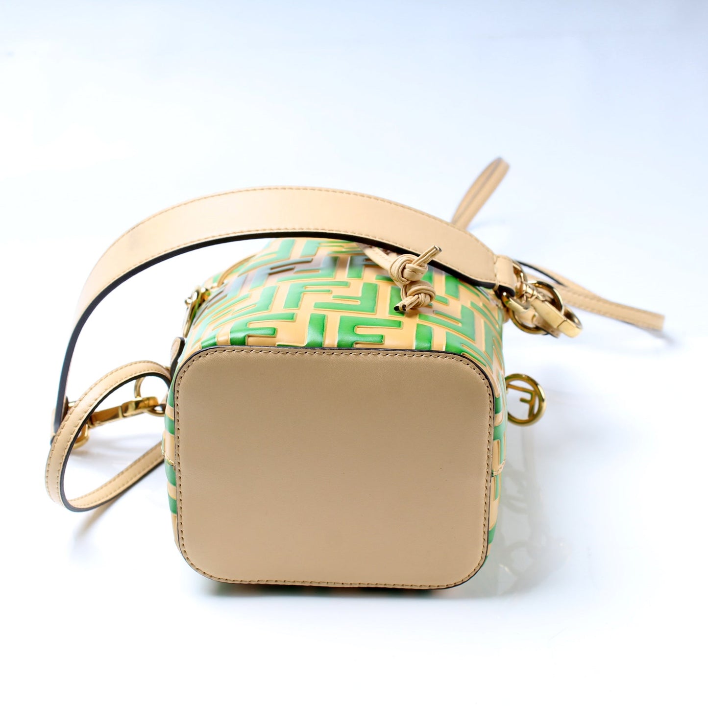 Fendi 8BS010 Mini Mon Tresor Bucket FF Leather Bag