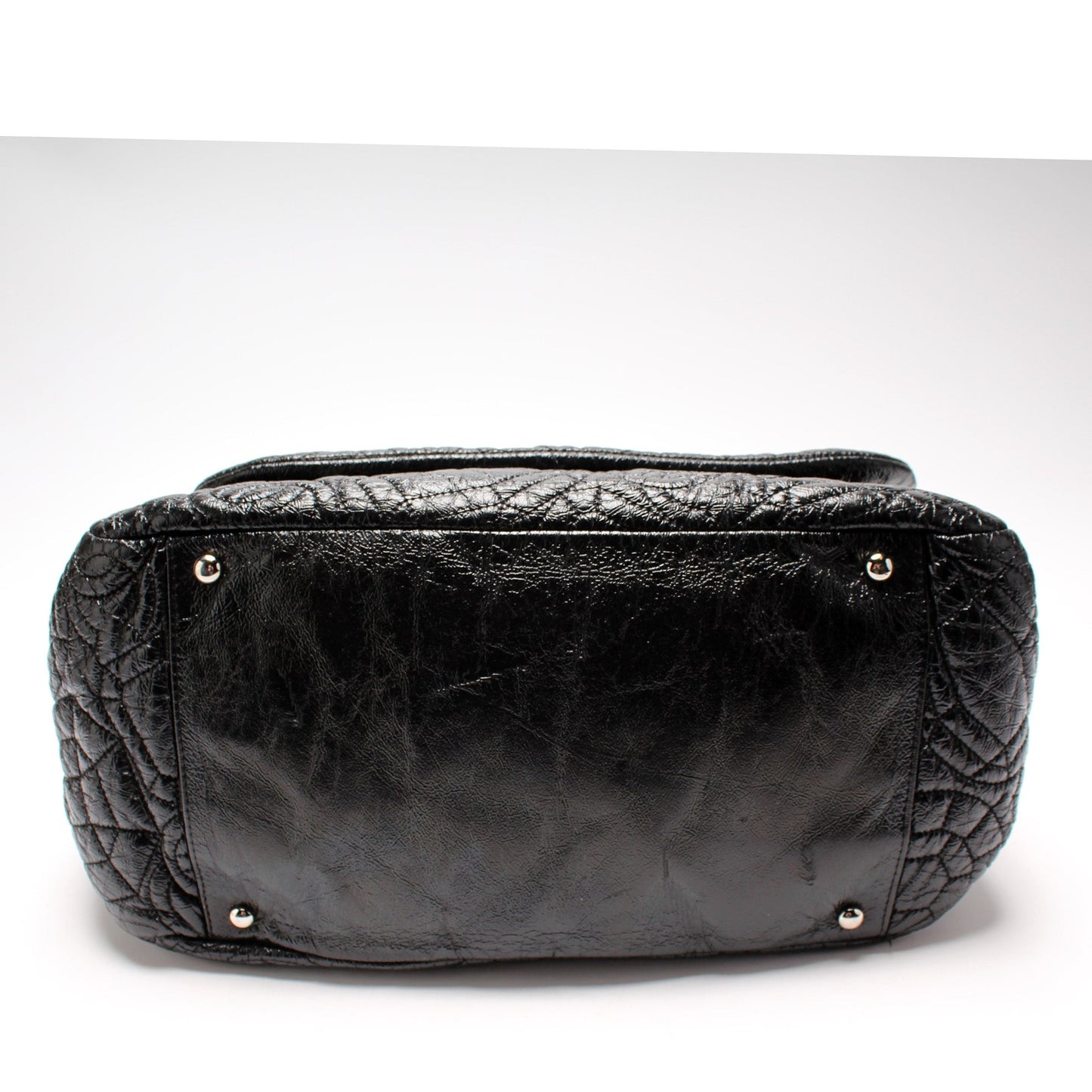 Chanel CC Vinyl Graphic Edge Accordion Flap 12M Bag