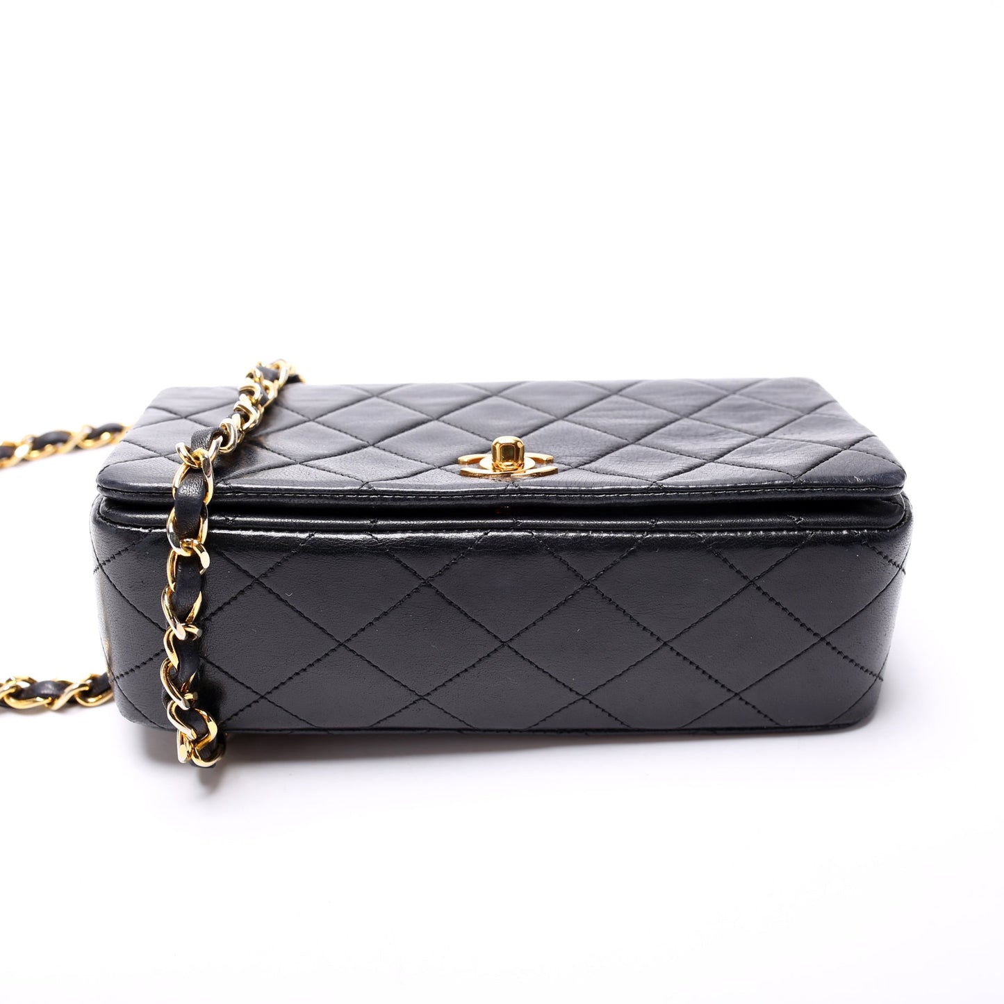 Chanel CC Full Flap Mini Quilted Lambskin Vintage Bag