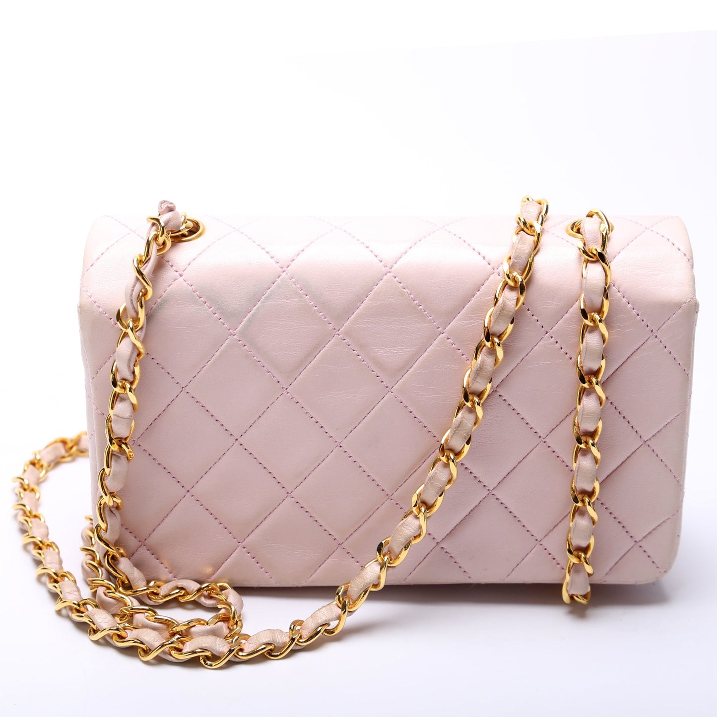 Chanel CC Full Flap Mini Quilted Lambskin Vintage Bag