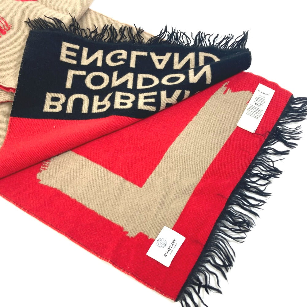 BURBERRY Scarf 8037534 Wool, Silk Brown fringe scarf Women