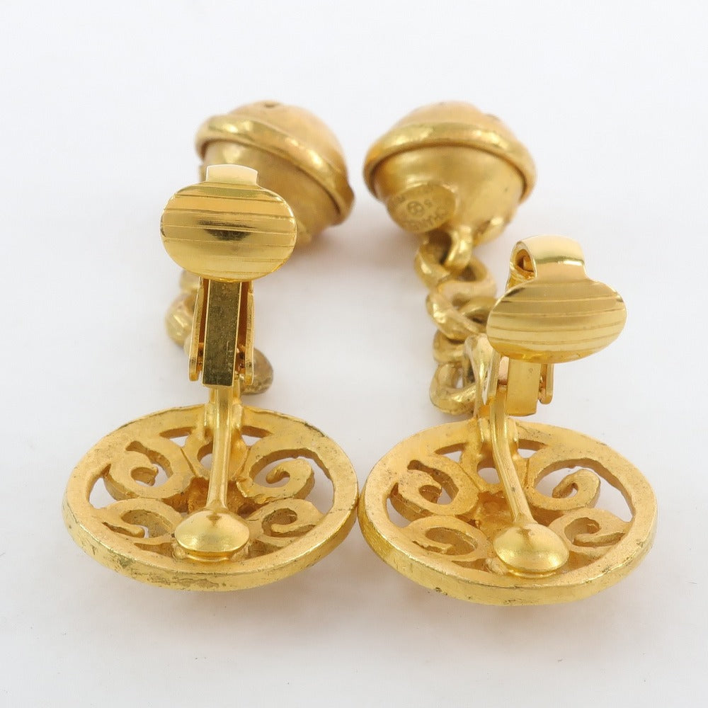 CHANEL Earring Plated Gold gold bell Women