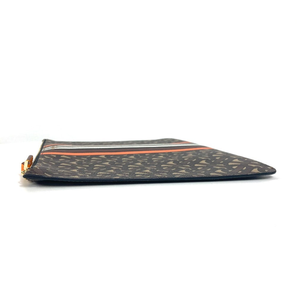 BURBERRY Clutch bag leather Brown TB logo unisex(Unisex)