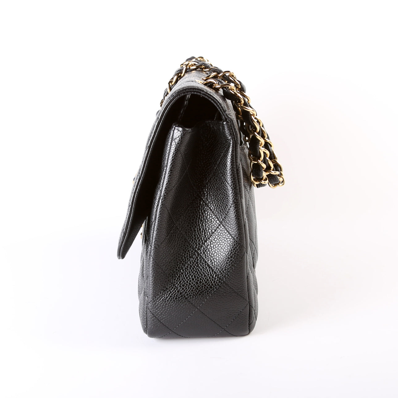 Chanel Classic Flap Jumbo Caviar 10-13M Black Bag