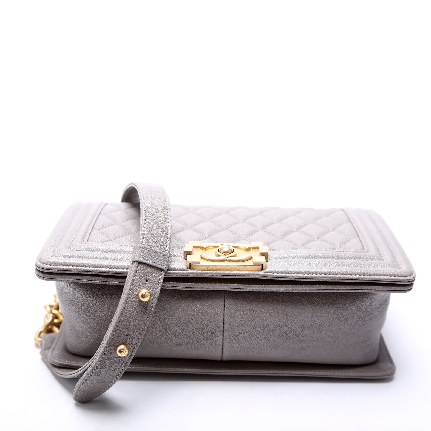 Chanel Boy Flap Medium Old Caviar 25-28M Grey Bag